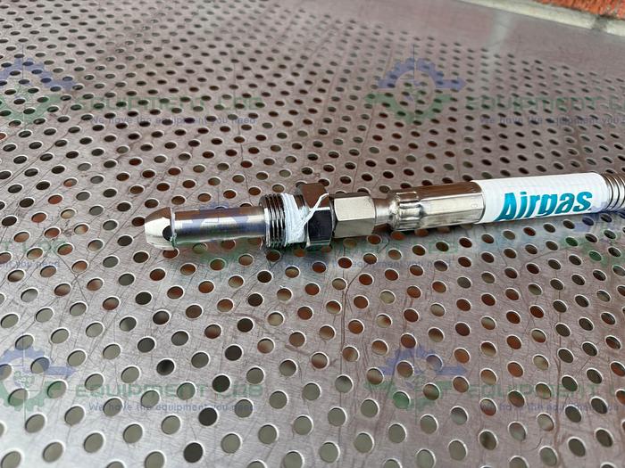 Used Airgas Stainless Steel Flexible Hose 39" w/ Compression Fitting, End Attachments