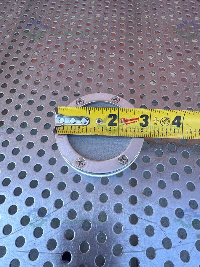 Used Unknown Stainless Steel Gas Distribution Plate 3"