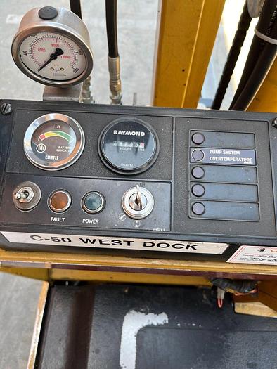 Used Caterpillar 5000# Electric Sit Down Forklift M50BLP / 495R Cushion Tires 120"