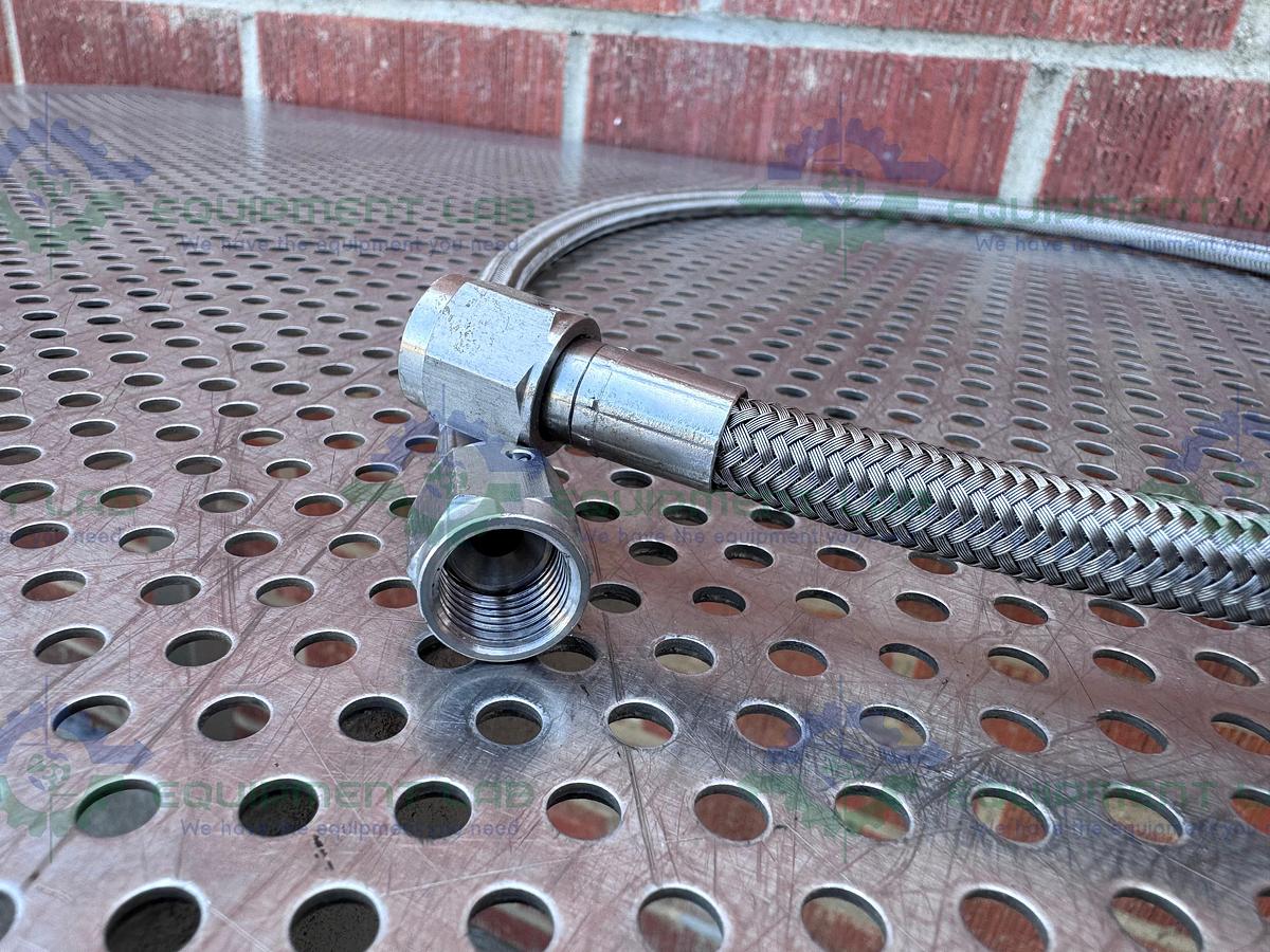 Used Unbranded 44" Stainless Steel Braided Hose w/ 1/2" NPT Fittings