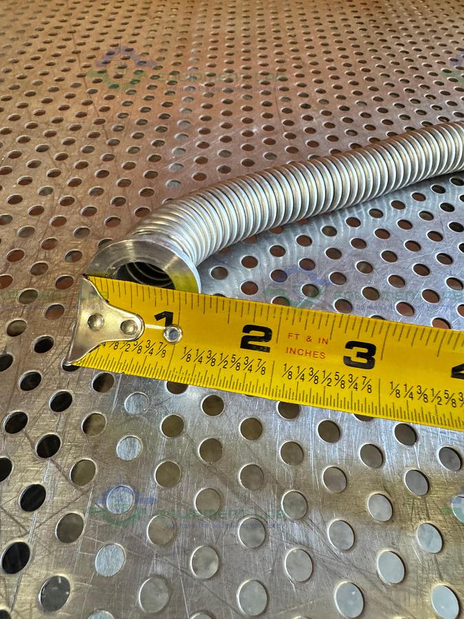 Used Stainless Steel Bellows Flexible Vacuum Hose 38" w/ KF 16/10 Fitting