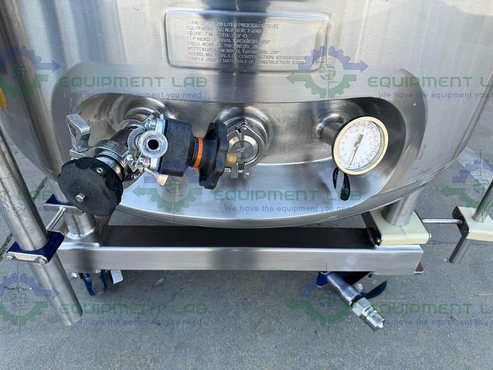 Used DCI  500 Liter Stainless Steel Jacketed Reactor 45 PSI w/ 0.5 HP Mixer