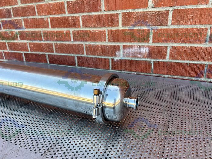 Used Unbranded Stainless Steel Shell and Tube Heat Exchanger 6" x 40"
