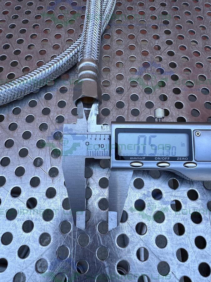 Used Unbranded 60" Stainless Steel Braided Hose w/ 1/2" NPT Fittings