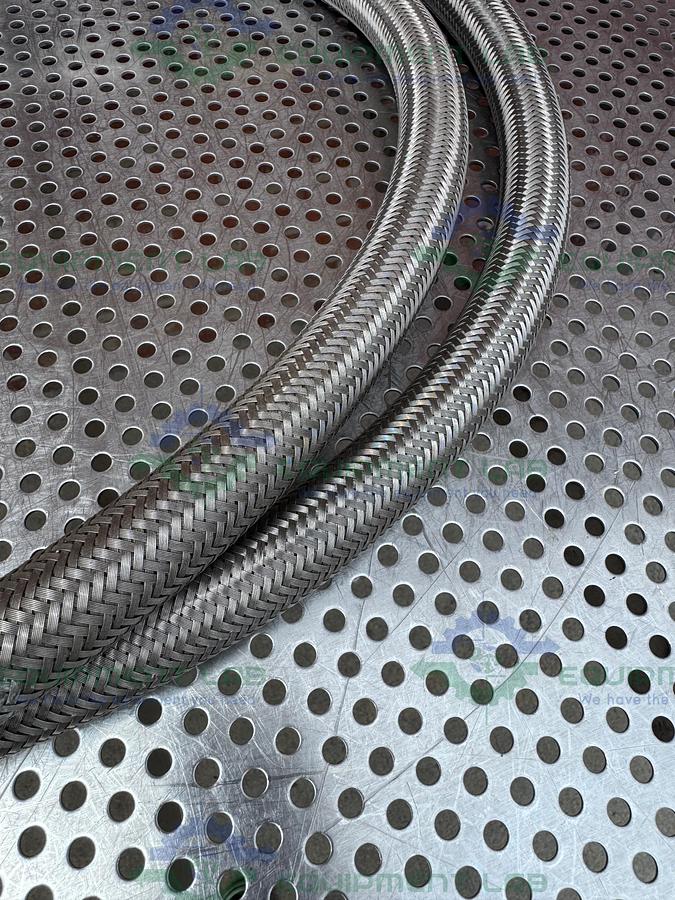 Used Unbranded Stainless Steel Braided Hose 130" w/ Quick Connect Fitting