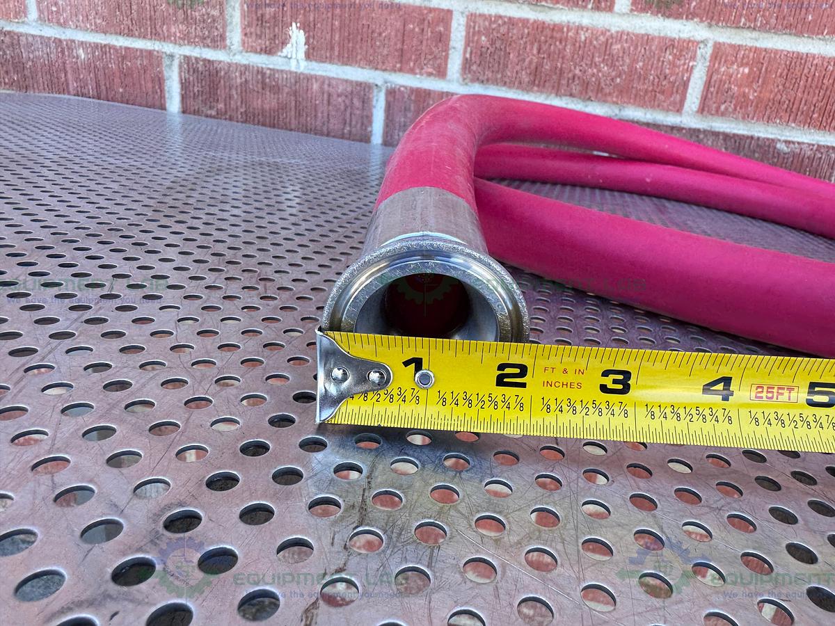 Used Silicone Flexible 120"  Hose w/ 1 1/2" Sanitary Fitting