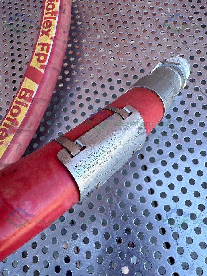 Used BioFlex RC 98" Aflex Hose w/ 1" Sanitary Fitting 1" Sanitary Fitting to NPT
