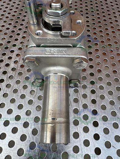Used SVF -F. C. I. SB76666ATETO Ball Valve 1500 PSI w/ 1" Sanitary Fitting to Pipe