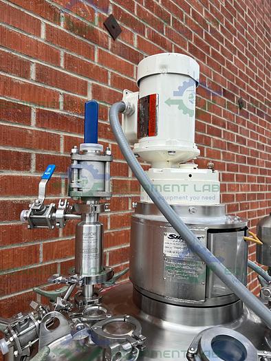 Used Precision 250 Liter Stainless Steel Jacketed Reactor 100 PSI w/ Top Mixer 1/2 HP