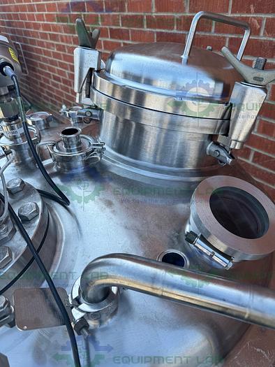 Used Precision Stainless 500 Liter Stainless Steel Jacketed Reactor w/ 0.5 HP Mixer