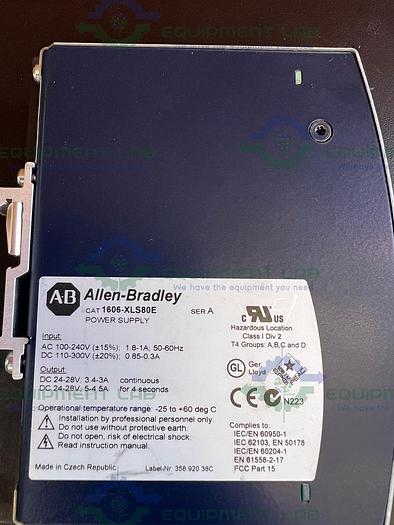 Used Allen Bradley  1606-XLS80E Power Supply 100-240 VAC