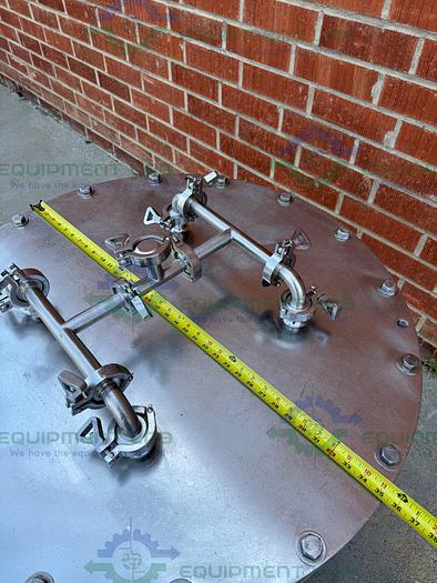 Used Mann Stainless Steel 800mm x 100mm Chromatography Column w/ Micron Filter Mesh