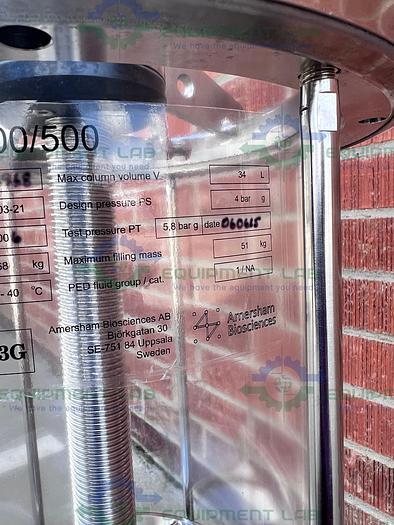 Used Cytiva / GE / Pharmacia BPG 300 / 500 Chromatography Column 34 L