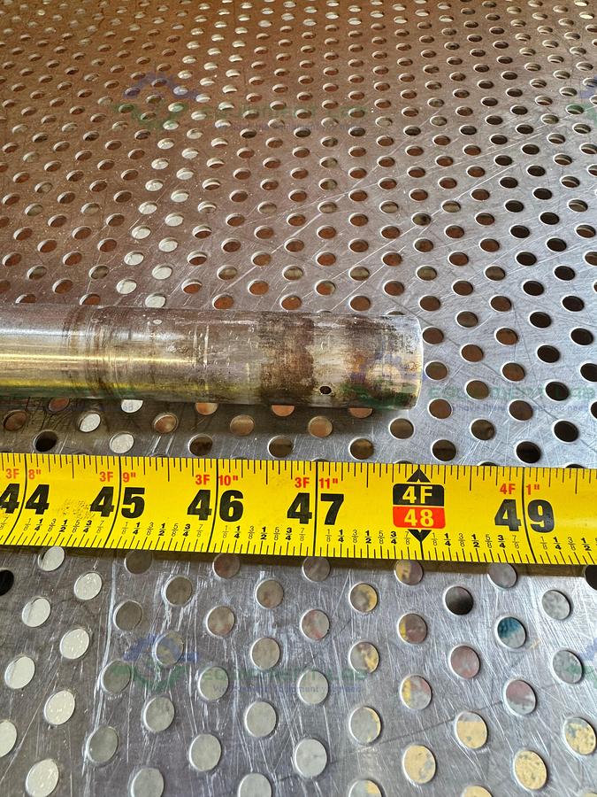 Used 48" Stainless Steel Mixing Shaft 1" Diameter w/ 8" Impeller