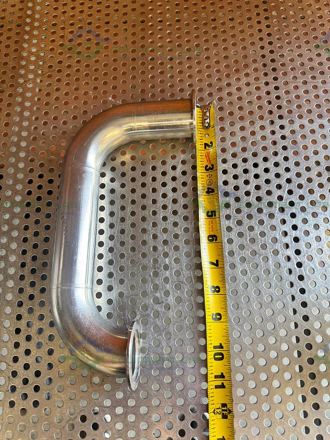 Used Stainless Steel U-Bend Process Vacuum Pipe w/ KF 40