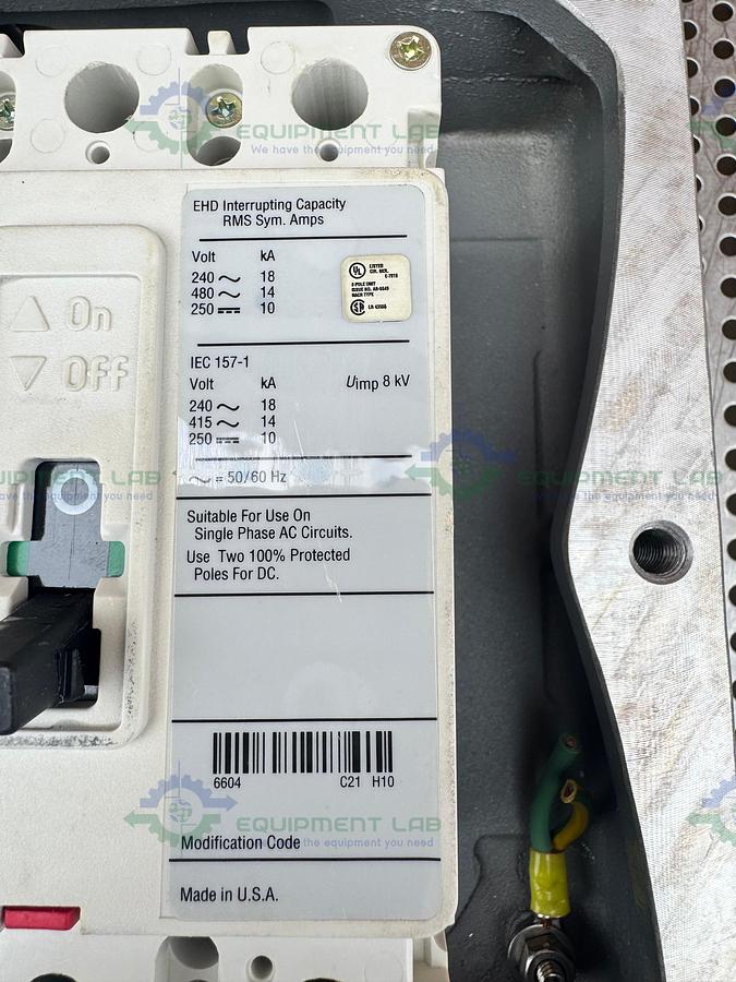 Used Killark XECE-204A3 Circuit Breaker Enclosure 240/480V w/ Cutler EHD 14K Breaker