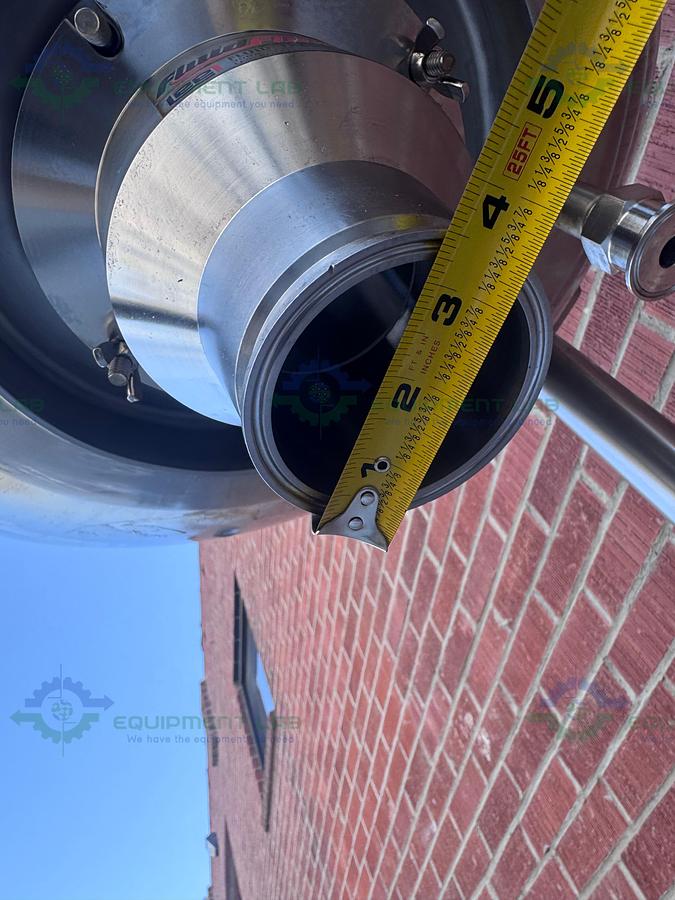 Used Lee 350 Liter Scrape Agitation Stainless Steel Half Jacketed Reactor w/ VFD