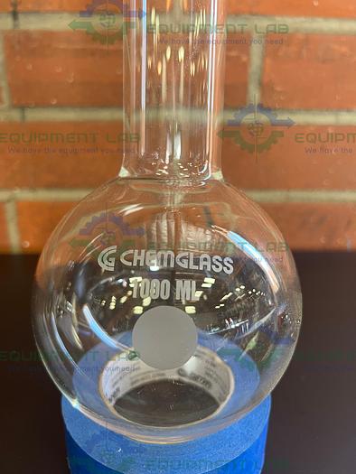 Used Chemglass  1000 mL Round Bottom Flask  1.5" Sanitary Fitting