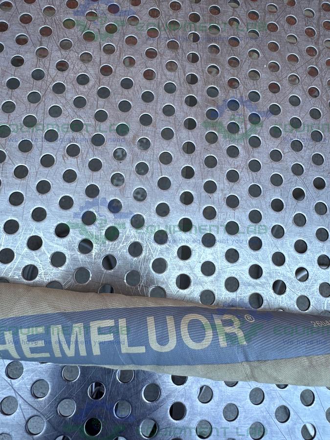 Used Sani-Tech 12" Chemflour Fluoropolymer Hose w/ 1/2" Sanitary Fitting