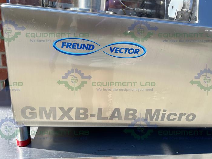 Used Freund Vector  Micro Granulator / Mixer System GMXB-LAB w/ 2 L Bowl Capacity