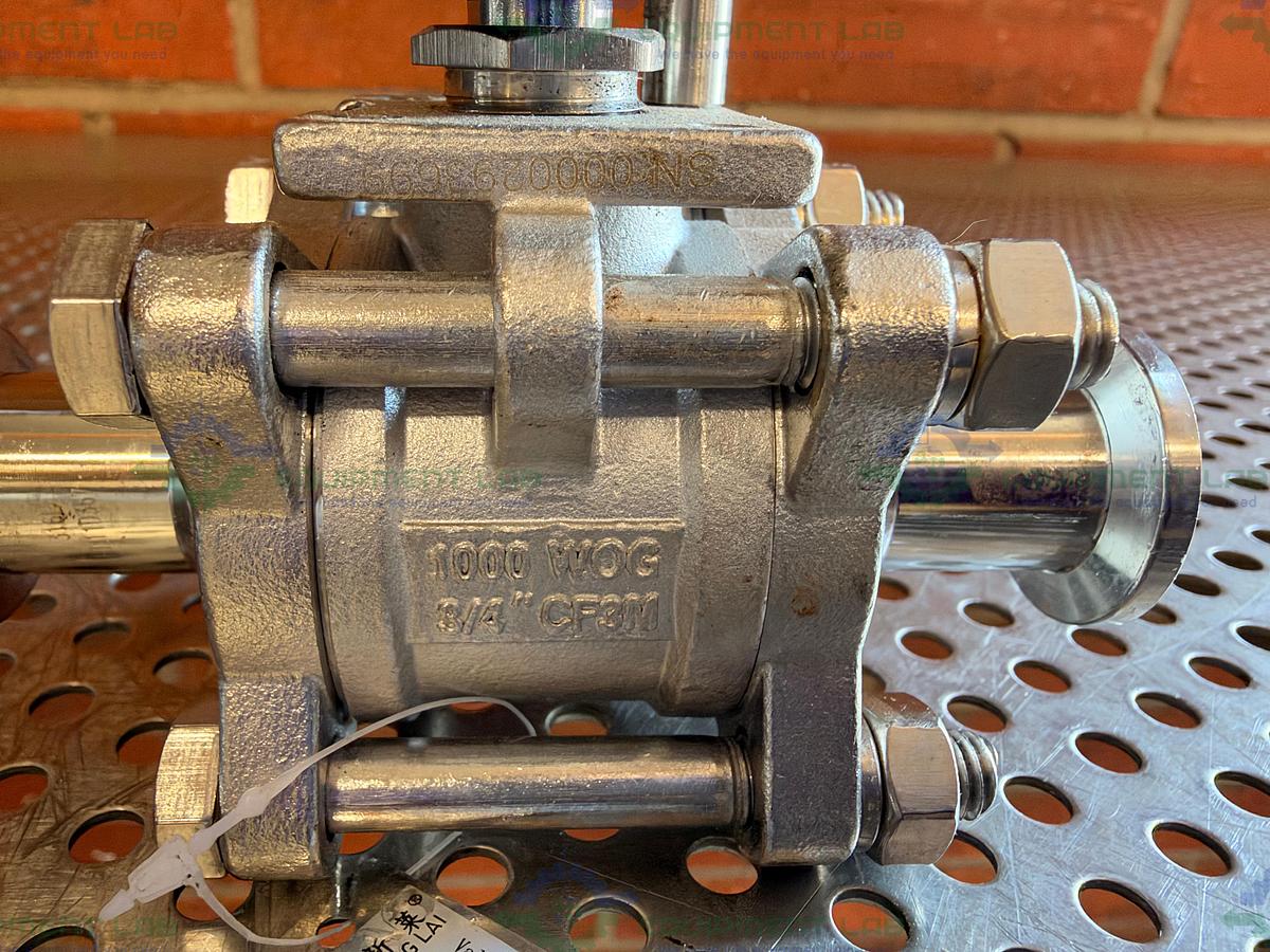 Used King Lai 316 Stainless Steel Ball Valve -40-150C w/ KF 16/10 Vacuum Fitting