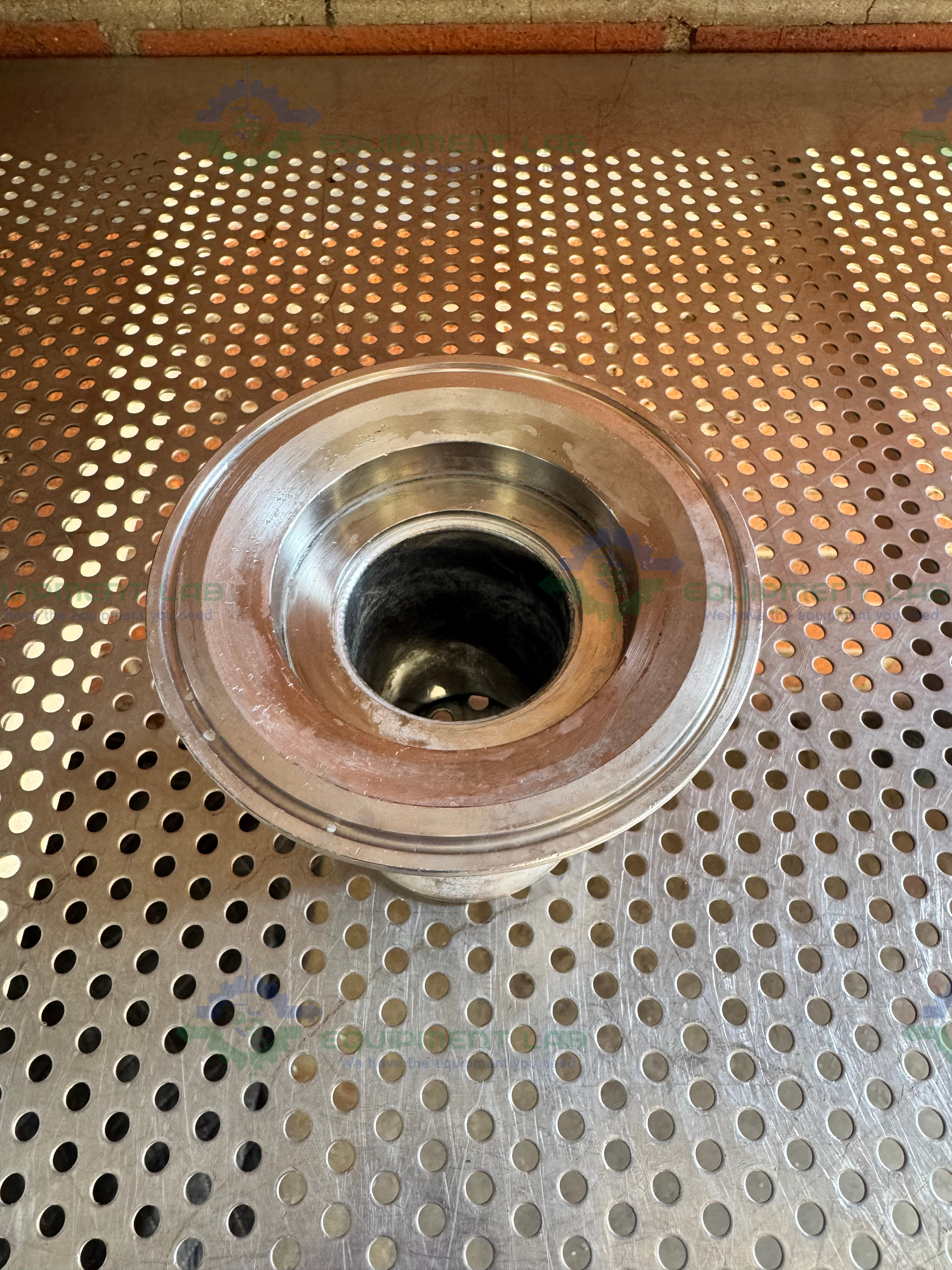 Used 1 Stainless Steel Vacuum Reducer KF 50 to 4" Sanitary Fitting