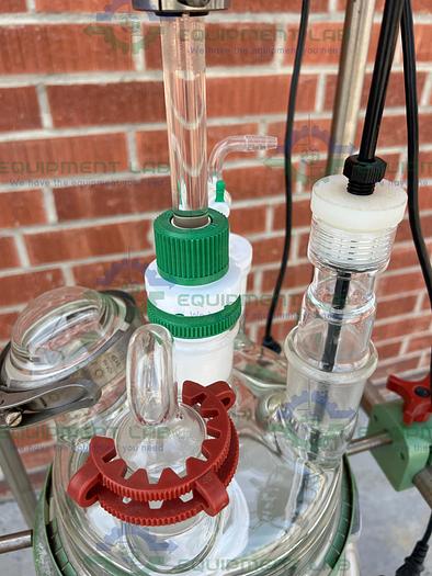 Used Chemglass  20 Liter Jacketed Glass Reactor w/ Chemglass Overhead Stirrer