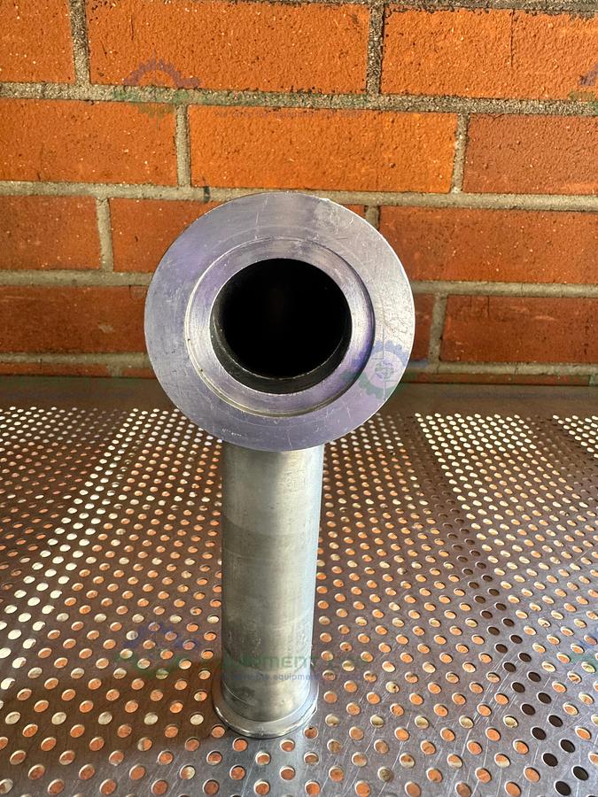 Used Stainless Steel 90 KF 50  to KF40 Elbow Nipple Vacuum Fitting