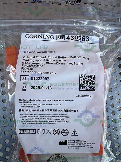 Case of 400 - Corning  430663 External Threaded Polypropylene Cryogenic Vial 5 mL