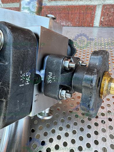 Used 4 ITT Pure Flo Stainless Steel Diaphragm Valve w/ 1/2" - 1 1/2 Sanitary Fittings