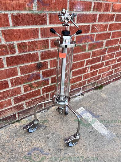 Used Cytiva / GE / Pharmacia BPG 100 / 500 Chromatography Column 4L w/ 2- 4-way Valve