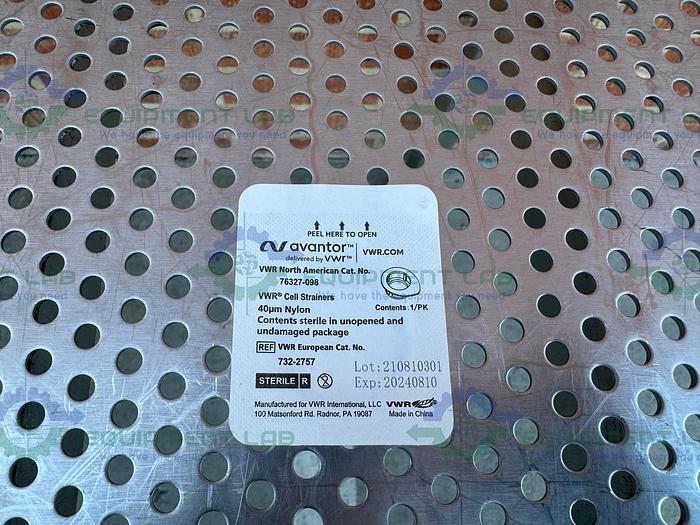 Box of 248- VWR 76327-098 Cell Strainers, DNase/RNase Free, Sterile 40 um