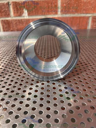 Chemglass TH-3123-242LPR Stainless Steel 60mm Powder Port to 4" Sanitary Fitting