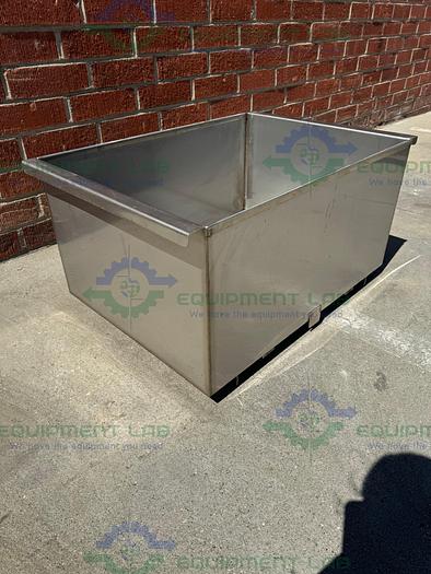 Used Unbranded Stainless Steel Weighing Bucket 32" x 16" x 24", 45 Gallon