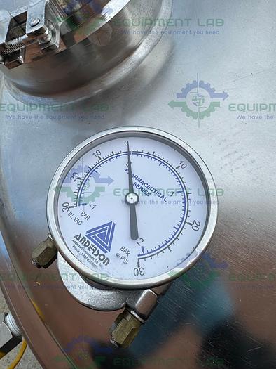 Used Precision Stainless 600 Liter Stainless Steel Jacketed Reactor 45 PSI