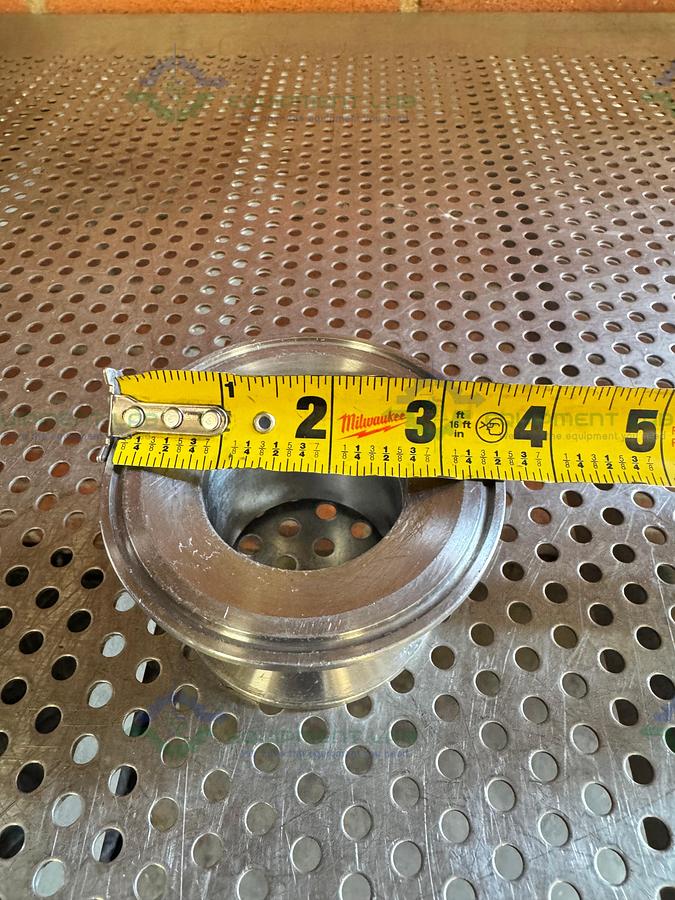 Used Stainless Steel Vacuum Reducer KF 50 to 3" Sanitary Fitting