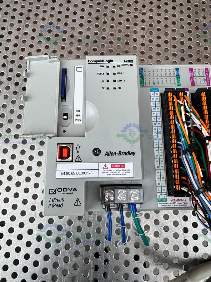 Used Allen Bradley Compact Logix L24ER QBFC1B Controller w/ 1769-OF4 Compact I/O