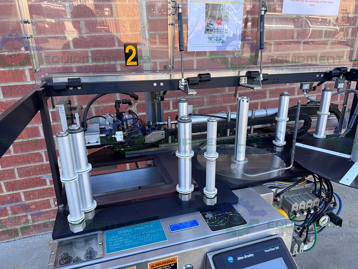 Used New Jersey Machine 401XRE -0095 Pallet Labeler 120V, 60 Cycles, 1.2 kW