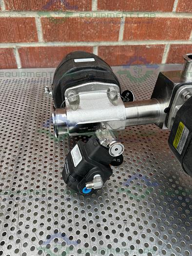 Used 5 ITT Pure-Flo Stainless Steel Diaphragm Valves w/ 2" to 1/2" Sanitary Fitting