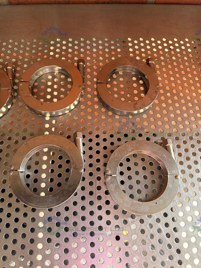 Used Lot of 8 - AN Corp Stainless Steel KF 50 Vacuum Clamp