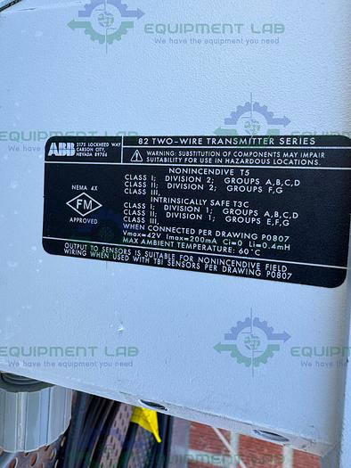 Used ABB TB82PH101021 1NS pH / ORP / pION Transmitter w/ Mettle Toledo pH Sensor