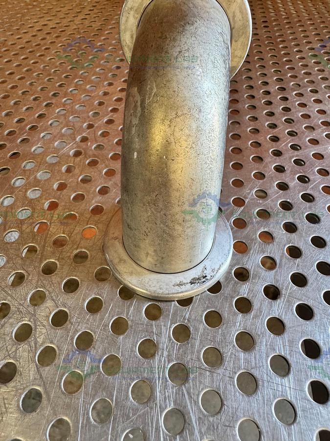 Used Stainless Steel 90 Degree KF 40 Elbow Nipple Vacuum Fitting