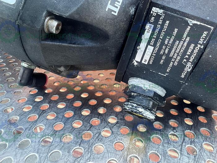 Used Lot of 2 - ITT Pure Flo 9920 Diaphragm Valve 90 PSI w/ 3- Way 3/4" Sanitary Fittings