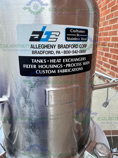 Used Allegheny  Stainless Steel Double Cartridge Filter Housing Skid  8" and 4"