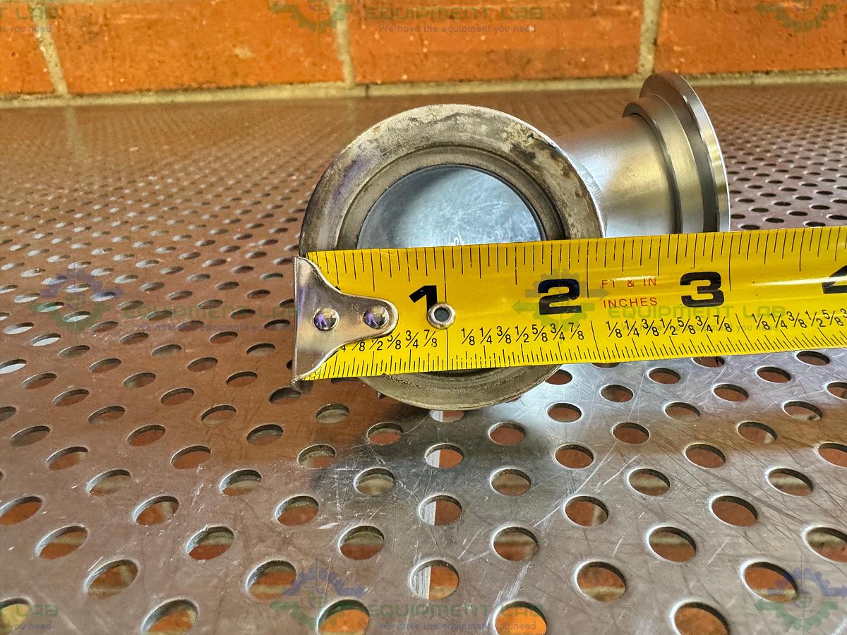 Used Stainless Steel 90 Degree KF 40 Elbow Nipple Vacuum Fitting