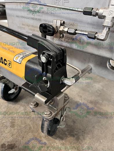 Used Millipore  MPODPILOT CP5PN1075 Filter Press w/ Enerpac P142 Hydraulic Hand Pump