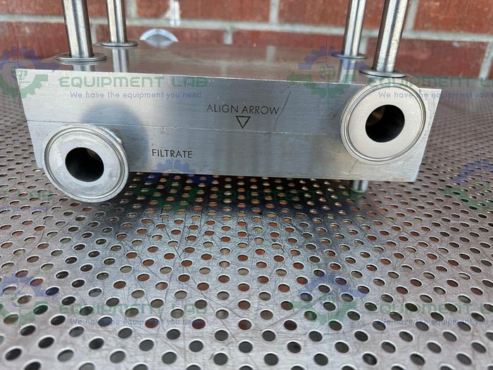 Used Millipore Stainless Steel Pellicon Filter Holder w/ 1" Sanitary Fitting