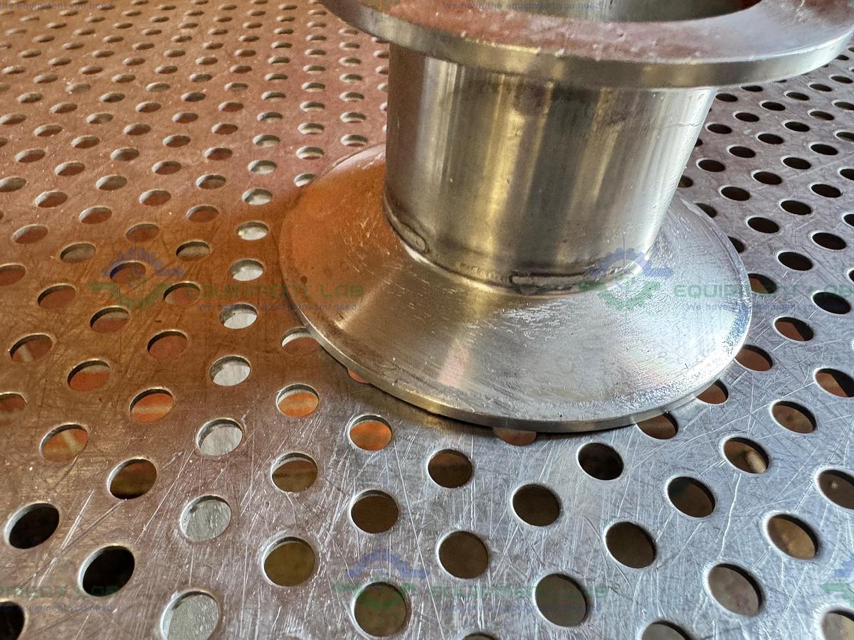 Used Stainless Steel Vacuum Reducer KF 50 to 3" Sanitary Fitting