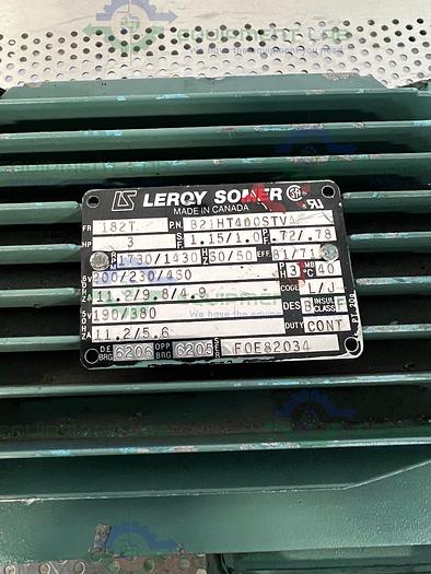 Used Perot Somer  B21HT40QSTVA Motor 3PH, 1730 RPM