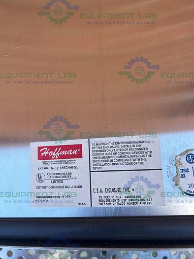 Used Hoffman 13" x 10" x 6" Enclosure w/ Malema Flow M-50-S23-10 Flow Switch, Gauge